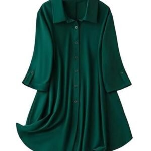 Leriya Fashion Women's Shirt Dress Knee Length Dress | Loose Fit | Button-Down | | 3/4 Sleeve | Summer Wear | Available in (Pack of 2 | Value Pack)