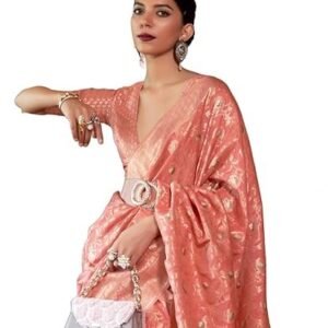 banarasi silk saree Zari Woven for festival Wedding silk with rich pallu Design sarees for women with Unstitched blouse piece
