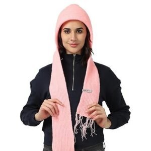 Boldfit Winter Cap for Women Woolen Cap with Mufflers for Women & Ladies Knitted Woolen Muffler for Women & Girls Ladies Muffler Woolen Cap