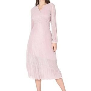 VERO MODA Women Striped Ruffled A-Line Midi Dress