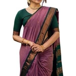 SGF11 Women's Kanjivaram Soft Cotton Linen Silk Saree