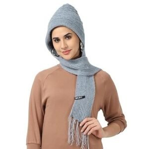 Boldfit Winter Cap for Women Woolen Cap with Mufflers for Women & Ladies Knitted Woolen Muffler for Women & Girls Ladies Muffler Woolen Cap