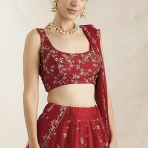 SATVASHIV Women's Silk Embroidered Semi-Stitched Lehenga Choli | Choli for Women | Ethnic Wear for Women | Lehenga choli for Women