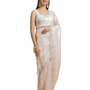 Women's Organza Stone Work Saree