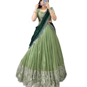 Aika Creation Women's Chiffon Embroidered Lehenga Choli Panvel LH-New