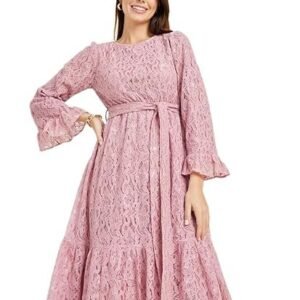 Styli Women Animal Print Shift Midi Dress | Boat Neck with Flared Sleeves Dress for Women| Stylish One Piece Dress for Party, Casual & Evening Outfits