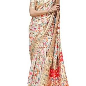 Women's Kanjivaram Pure Soft Silk Handloom Saree Pure Golden Zari With Blouse Piece