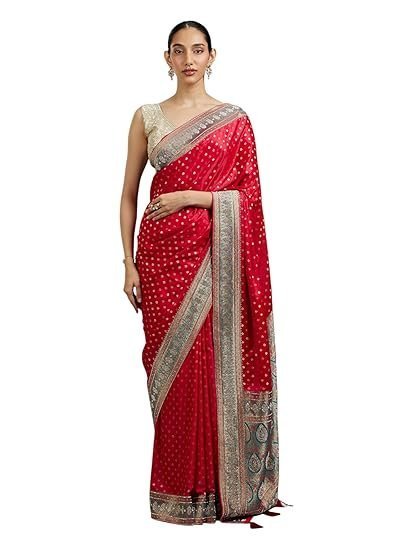 MOHEY Women's Art Silk Stone Work|Weave Saree