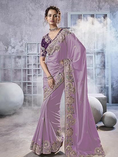 Suha Womens Pure Silk Saree | Women's Traditional Ethnic Wear Saree With Attach Unstitch Blouse Piece - Image 4