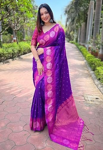 SGF11 Women's Kanjivaram Pure Soft Silk Designer Saree - Image 3