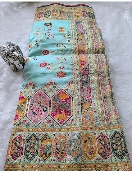 CIPS Women`s Kashmiri Pashmina Silk Sarees - Image 3