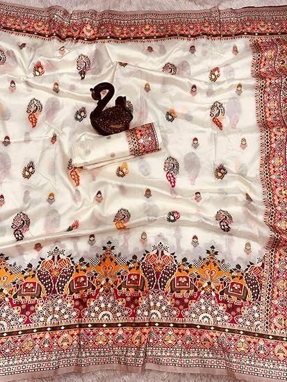 SWORNOF Women's kanjivaram banarasi silk saree for Patola festival Wedding silk with rich pallu Design sarees - Image 4