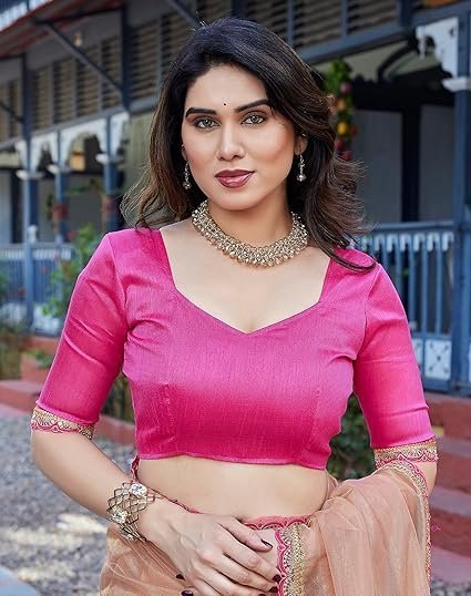 Yashika Women's New Bollywood Soft Tissue Silk Saree With Blouse Material - Image 3