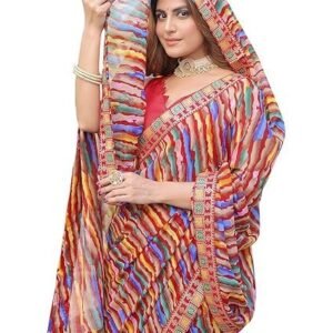 Yashika Georgette Lace Border | Lightweight Laheriya Saree