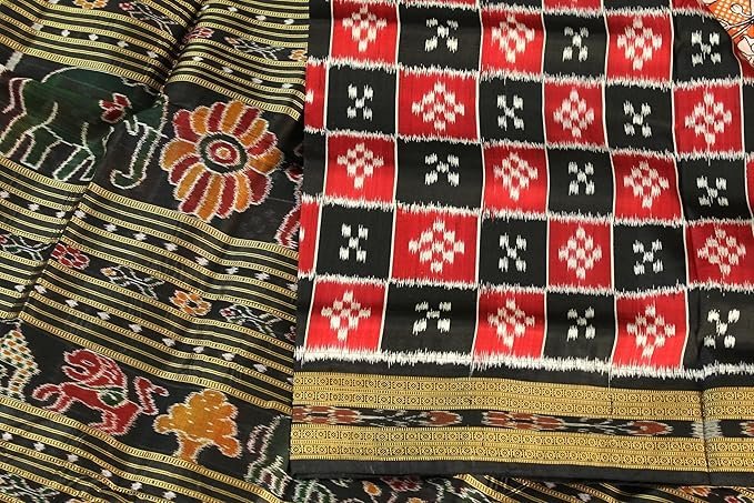 PRANTIKA Women's Odisha Khandua Silk Sambalpuri Nuapatna Ikkat Saree - Image 3